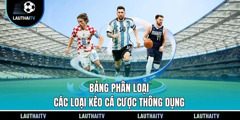 Bảng phân loại các loại kèo cá cược thông dụng