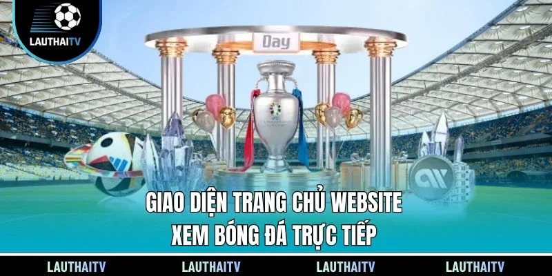 Giao diện trang chủ website xem bóng đá trực tiếp