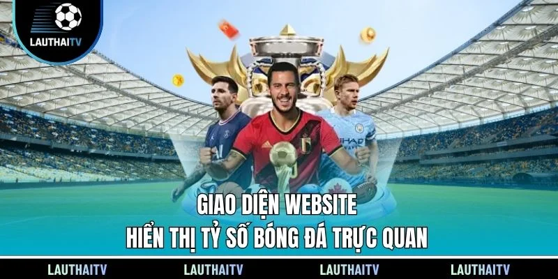Giao diện website hiển thị tỷ số bóng đá trực quan